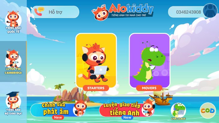 Alokiddy là ứng dụng học tiếng Anh hỗ trợ hiệu quả cho bé