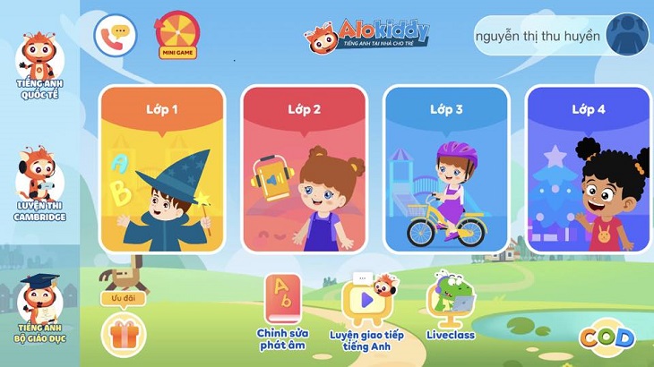 Alokiddy - Ứng dụng học tiếng Anh dành riêng cho học sinh tiểu học